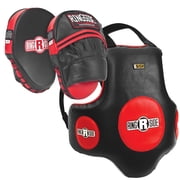 Ringside Boxing Coach Bundle with Panther Punch Mitts and Gel Shock Body Protector Black, 32 oz