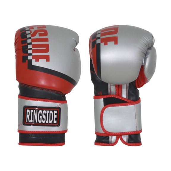 Ringside Bullet Sparring Boxing Glove, Silver/Red, 16 oz.