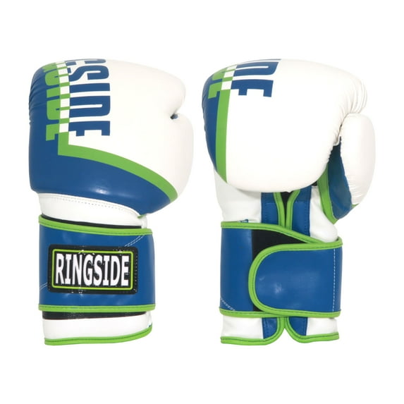 Ringside Bullet Sparring Boxing Glove, White/Blue, 16 oz.