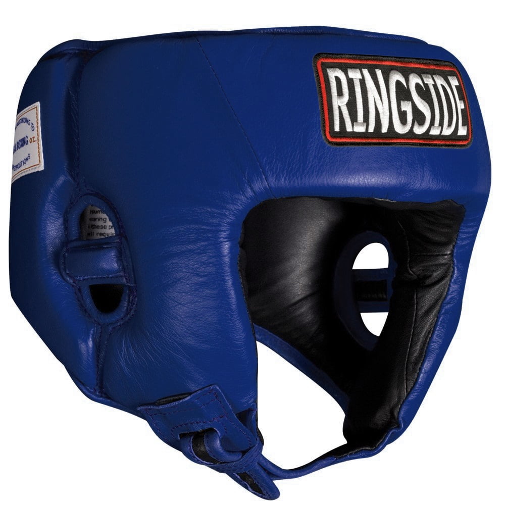 Ringside Competition-Like Open Face Sparring Headgear Medium Blue