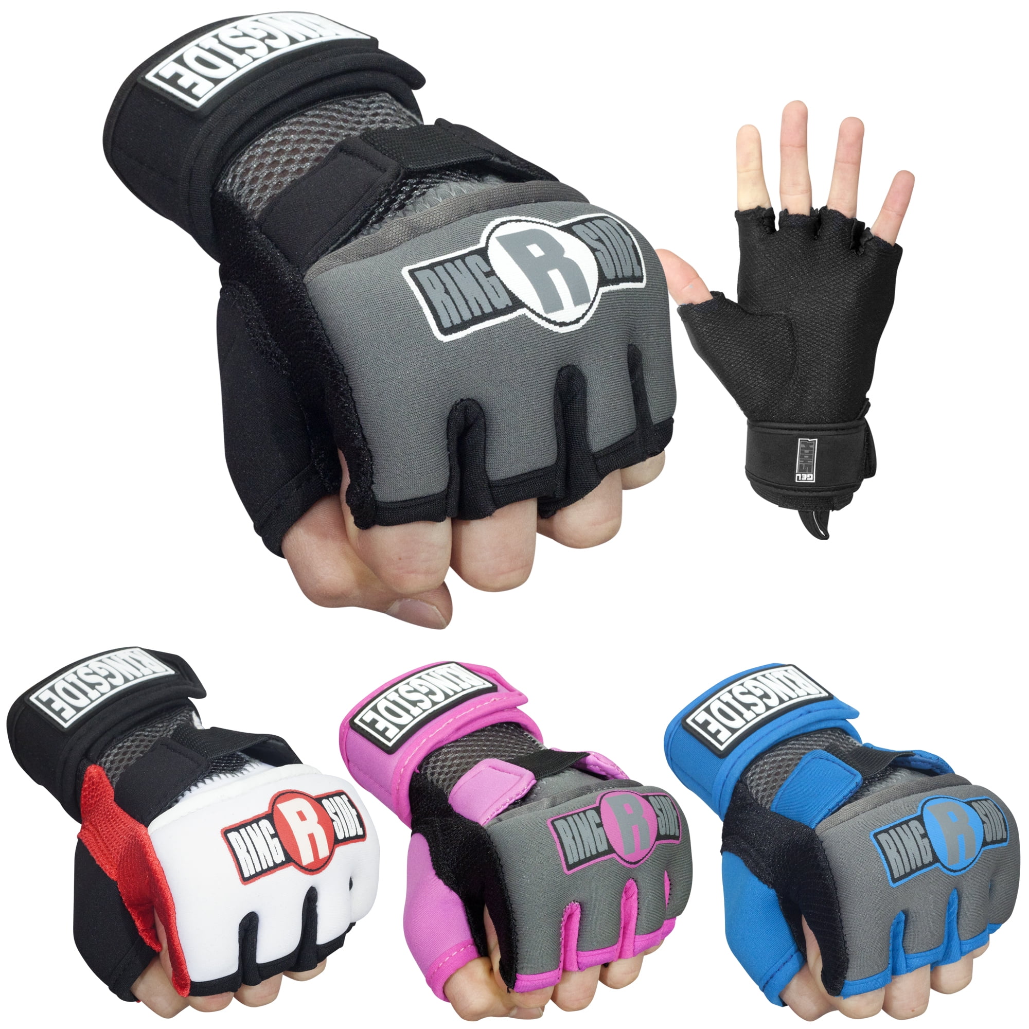 Ringside Gel Hand Wraps Medium Gray/Black