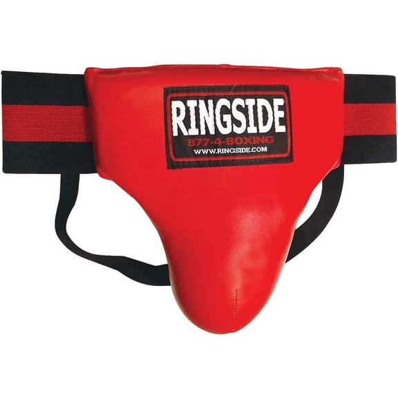 Ringside Men's Boxing Abdominal & Groin Protector - Leather Sparring Cup Guard for MMA, Muay Thai & Kickboxing, Extra Large