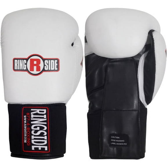Ringside IMF Tech Hook And Loop Sparring Boxing Gloves 18 oz White