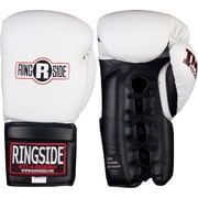 Ringside IMF Tech™ Lace-Up Sparring Boxing Gloves 16 oz White