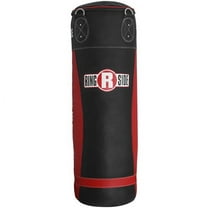 Ringside Large Leather Heavy Bag, Soft-Filled Punching Bag for Boxing, MMA, Includes Chain and Swivel, 16" x 48", 100 lbs