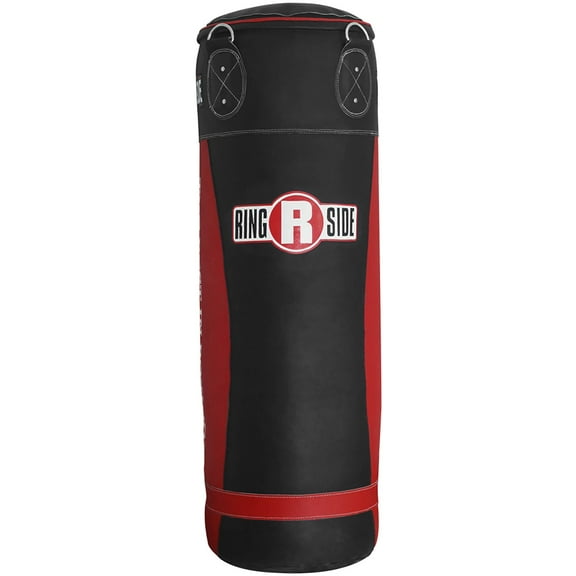 Ringside Large Leather Heavy Bag, Soft-Filled Punching Bag for Boxing, MMA, Includes Chain and Swivel, 16" x 48", 150 lbs