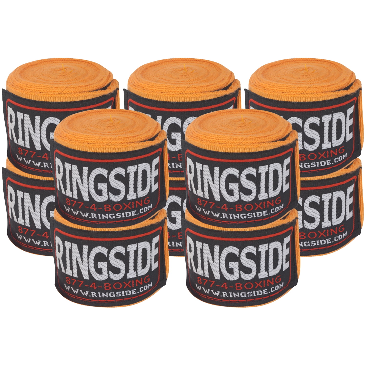 Ringside MexicanStyle Boxing Hand Wraps 180" 5 Pack, Neon Orange