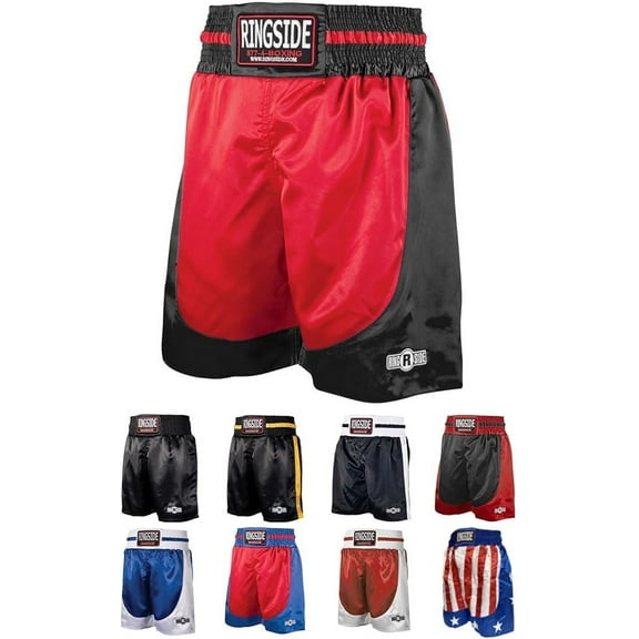 Ringside Pro-Style Boxing Trunks, Satin Shorts for Men and Women, Ideal for Boxing, MMA, Muay Thai