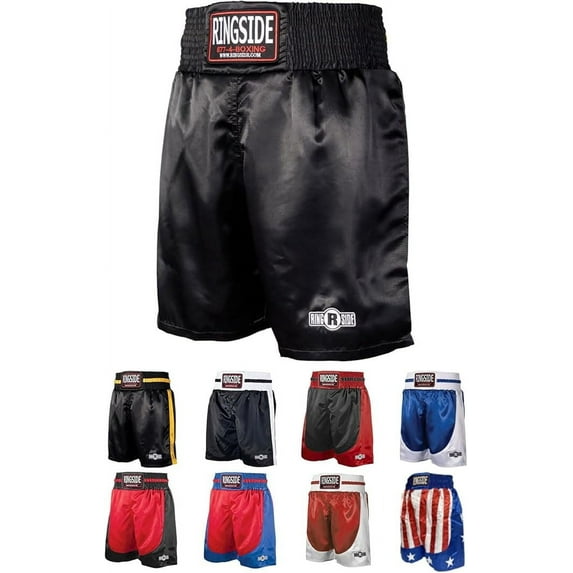Ringside Pro-Style Boxing Trunks, Satin Shorts for Men and Women, Ideal for Boxing, MMA, Muay Thai