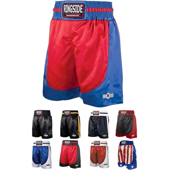Ringside Pro-Style Boxing Trunks, Satin Shorts for Men and Women, Ideal for Boxing, MMA, Muay Thai