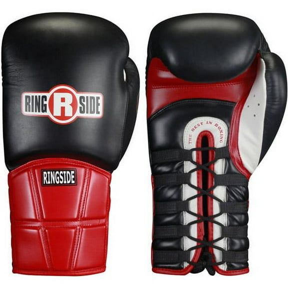 Ringside Safety Sparring Gloves - Lace 14 oz Black