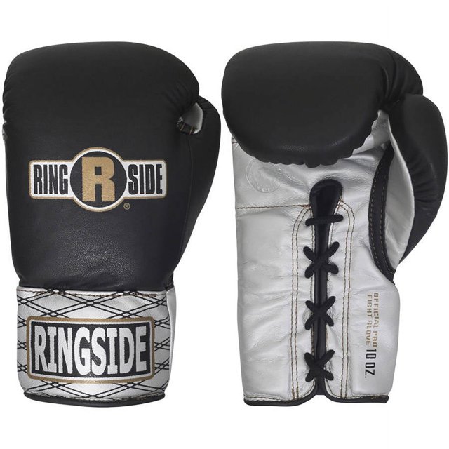 Ringside Ultimate Pro Fight Gloves 12 oz Black / Silver