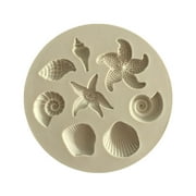 Rinhoo 3D Cute Seashell Shaped Silicone Chocolates Mould DIY Cake Jelly Fondant Baking Mould Kitchen Accessory