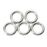 Rinhoo 5pcs Round Carabiner Keychain Spring Snap Clip Ring for Camping Climbing Hiking