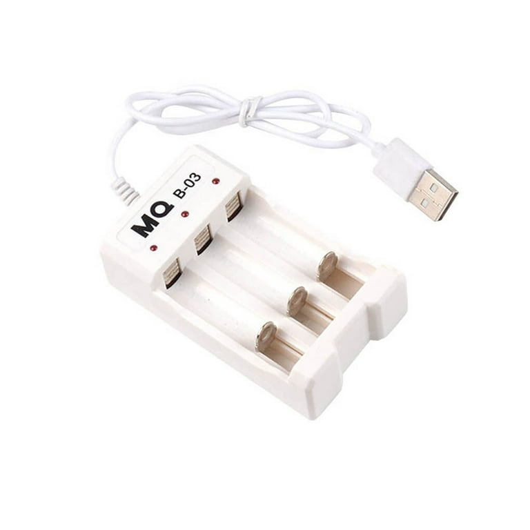 Rinhoo Battery Charger 3 Slot AA AAA Battery Charging Case Stand Universal Rechargeable Cells Charger