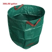 Rinhoo Leaf Storage Bag Waterproof Garden Trash Can Plastic Yard Waste Collection Bin, 300L/80 Gallons