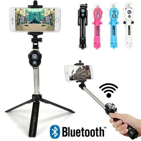Rinhoo Portable Bluetooth Shutter Selfie Stick Tripod Monopod Remote Control Stand Holder