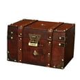 Rinhoo Storage Trunk with Lock Composite Board Bedroom Living Room