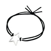 Rinhoo Trade Hair Tie Nylon Alloy Hair Band Hollow Ring Elastic Bracelet Jewelry Decoration Fixing Tool, Star