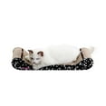 thumbnail image 1 of Rini 23.75" Modern Cardboard Lounge Bed Cat Scratcher with Built-In Bell Toys and Catnip, Black/White, 1 of 9