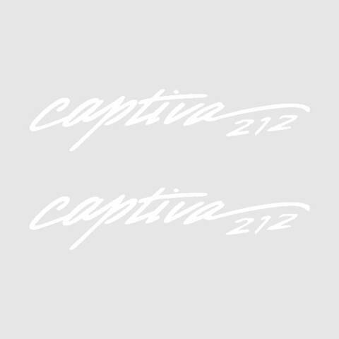 Rinker Boat Brand Decal | 212 Captiva White 27 1/4 x 6 5/8 Inch (Pair)
