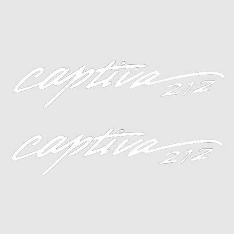 Rinker Boat Brand Decal | 212 Captiva White 39 1/2 x 11 Inch (Pair)