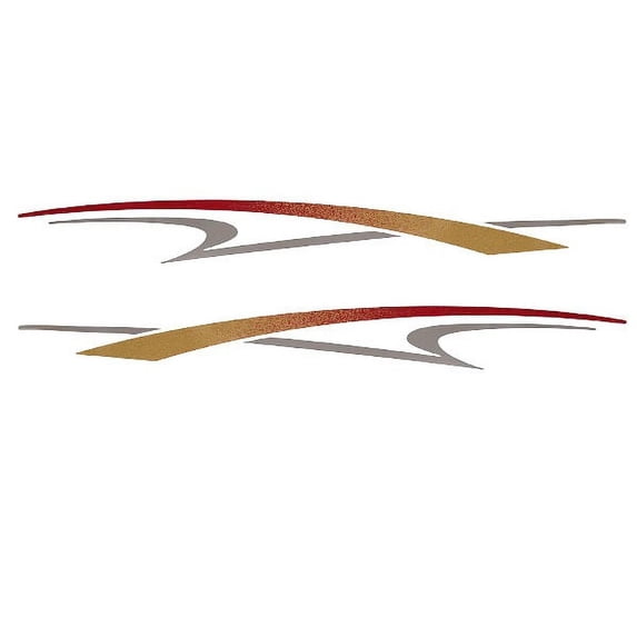 Rinker Boat Decal Sticker 218385 | Burgundy Gold Gray 49 1/4 In (Set of 2)