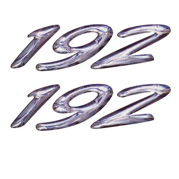 Rinker 192 OEM Gray / White 5 x 1 Inch Vinyl Marine Boat Decal (Pair)