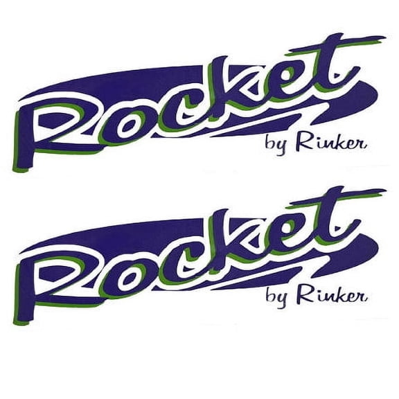 Rinker Boat Decals 3977 | Rocket Jet OEM Purple / Green 2PC