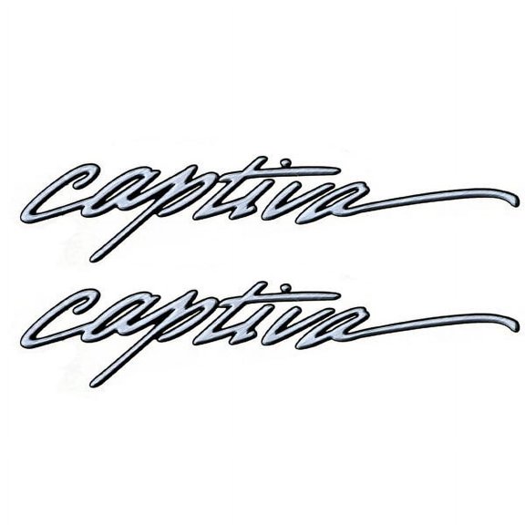 Rinker Boat Decals | Captiva 19 3/8 x 4 1/2 Inch Black White Gray Pair