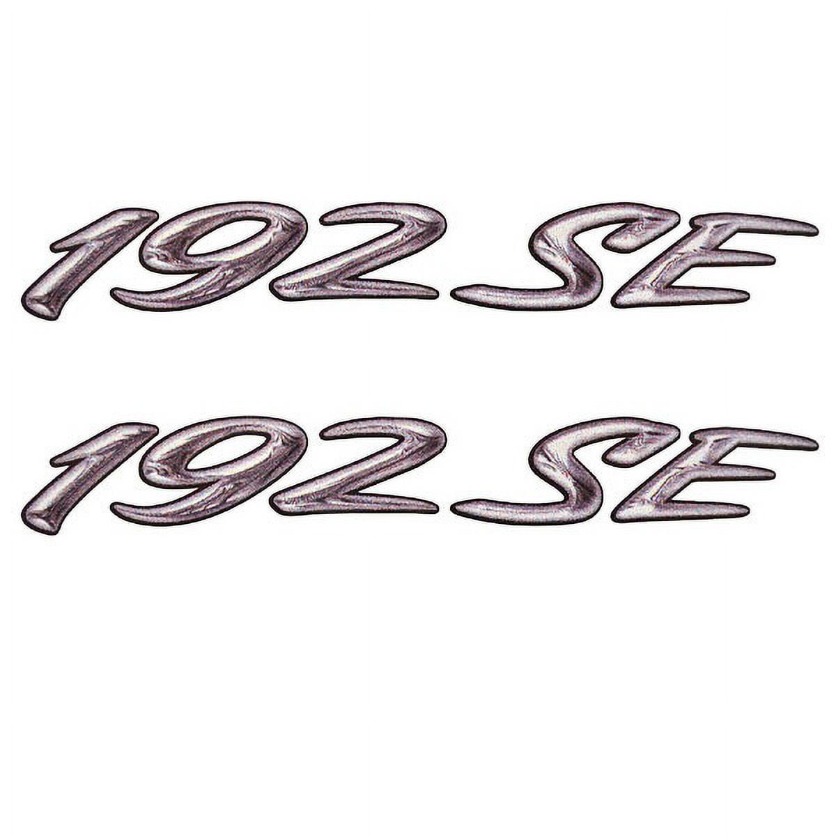 Rinker Boat Emblem Decal Sticker 192SE Gray / White (Pair)