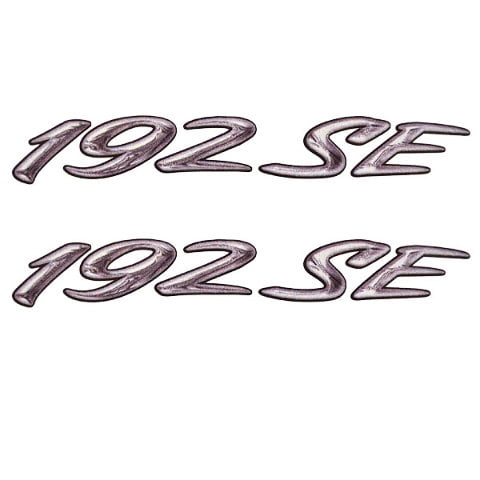 Rinker Boat Emblem Decal Sticker | 192SE Gray / White (Pair)