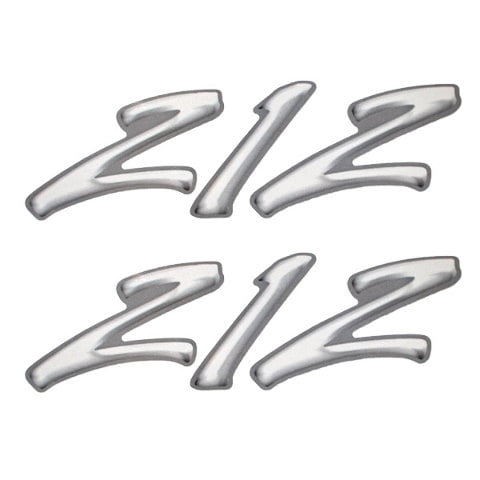 Rinker Boat Emblem Decal Sticker | 212 Gray White (Pair)