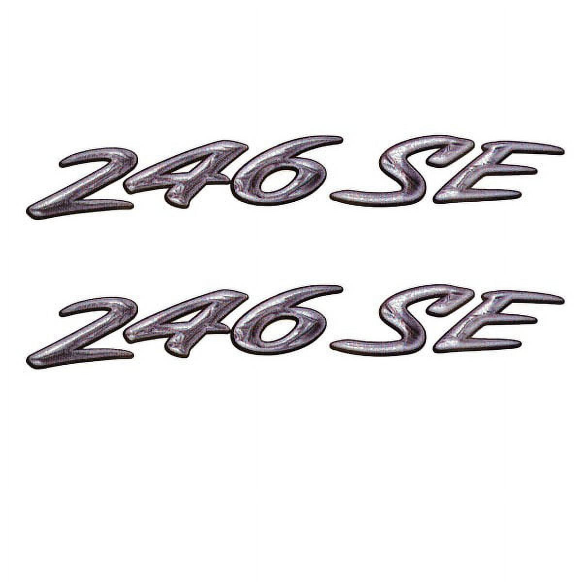 Rinker Boat Emblem Decal Sticker 246 White Gray (Pair)
