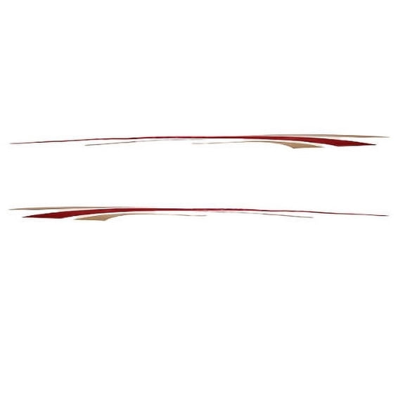 Rinker Boat Graphic Decals | Captiva Rose Gold Red Stickers (Set of 2)