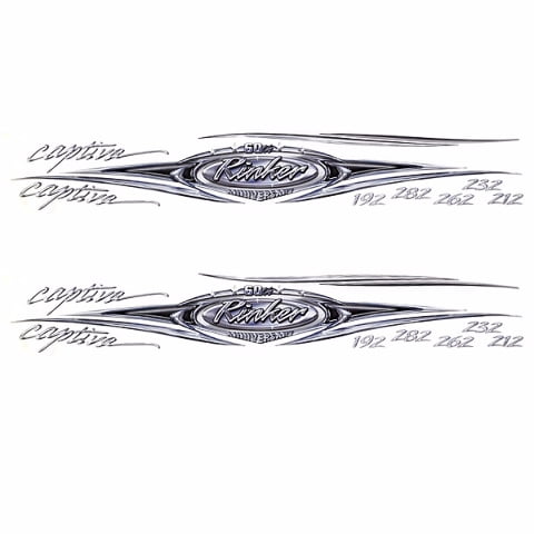 Rinker Boat Graphic Decal VS218650 | Captiva 129 x 18 Inch (Set of 2)