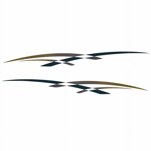 Rinker Boat Graphic Decals | Captiva Teal Bronze Stickers (Set of 2)