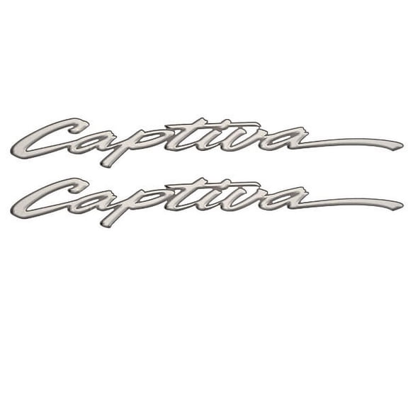 Rinker Boat Model Emblem Decals | Captiva Vinyl Stickers (Pair)