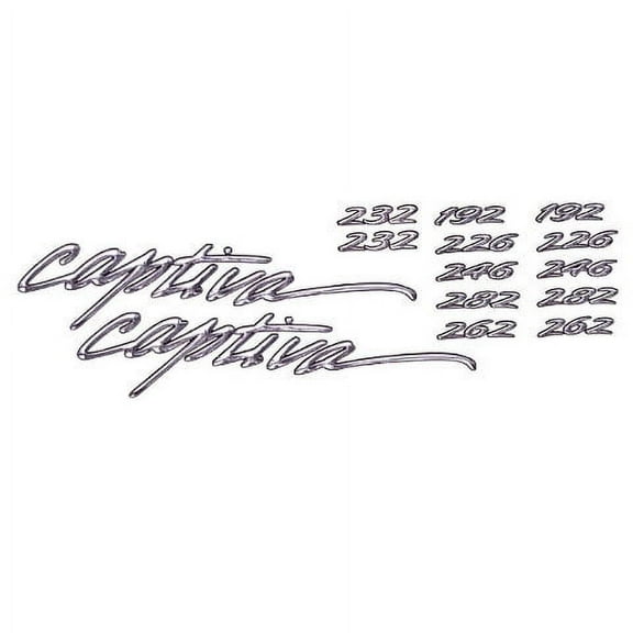 Rinker Boat Number Decal | Kit Captiva Gray / Black / White