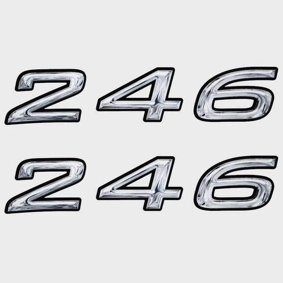 Rinker Boat Number Decals | 246 Captiva 10 1/2 x 2 1/8 Inch (Pair)