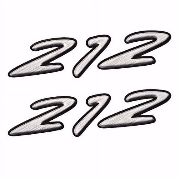 Rinker OEM 212 Gray / White / Black 5 x 1 1/4 Inch Vinyl Boat Decals (Pair)