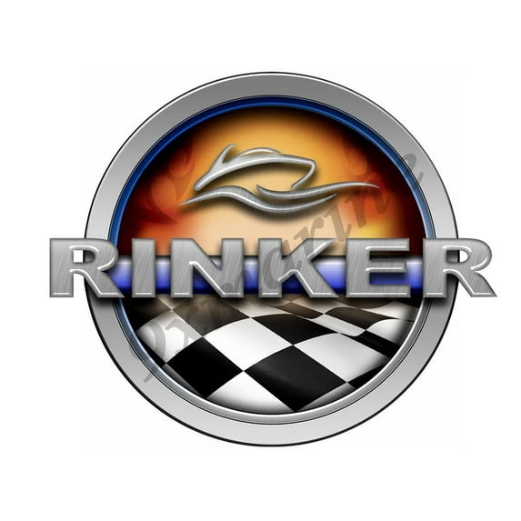 Rinker Racing Boat Round Sticker