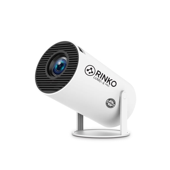 Rinko Lumo-X Pro Portable Projector - 180 Adjustable, Bluetooth Connectivity with Built-in Speaker