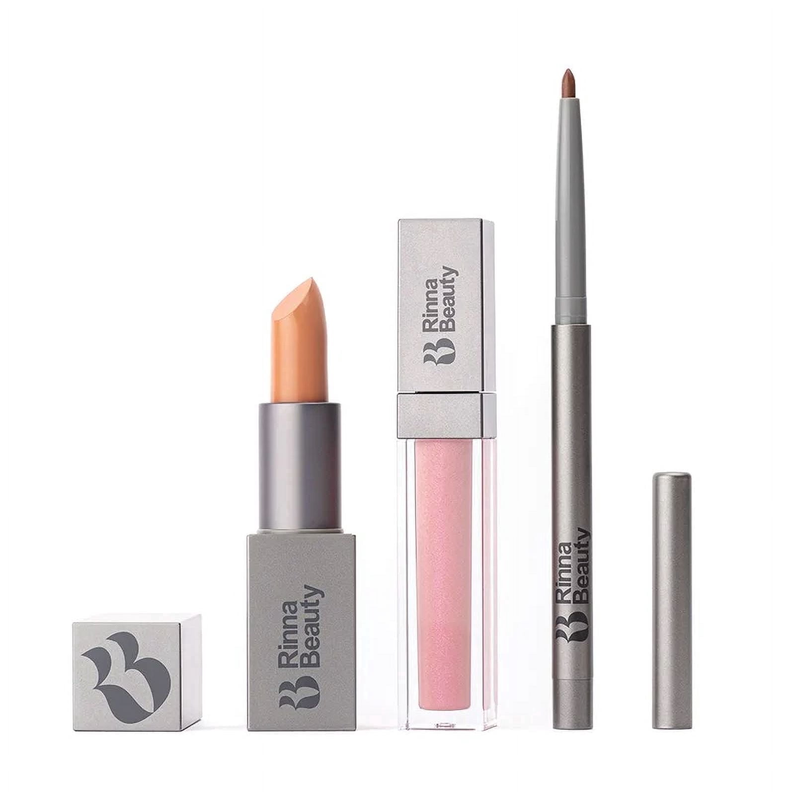 Rinna Beauty Icon Lip Kit – Delilah, 3-Piece Lip Set with Lipstick, Lip Gloss & Lip Liner, Pink Nude Look, Vegan & Cruelty-Free