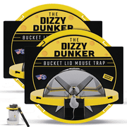 RinneTraps Dizzy Dunker Humane Bucket Lid Mouse Trap, 2 Count