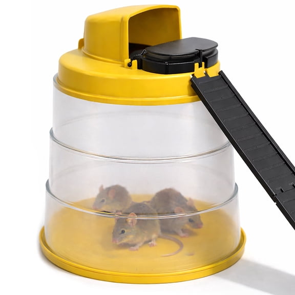RinneTraps Flip N Slide All-in-One Self-Resetting Bucket Mouse Trap, Humane Live Catch for Indoor & Outdoor Rodent Control