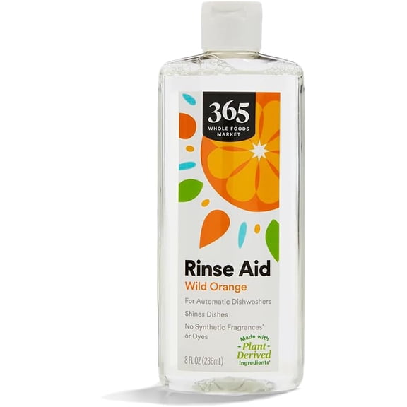Rinse Aid for Automatic Dishwashers, Wild Orange Scent, 8 Fl Oz