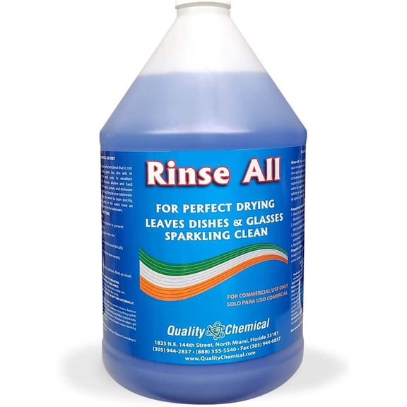 Rinse All / Commercial Industrial Grade Rinse Aid / 1 Gallon (128 oz.)