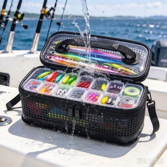 Rinse Dry Box, Rinse Drain and Store Fishing Lures for Saltwater Tackle, Quick Drain Mesh Tackle Box