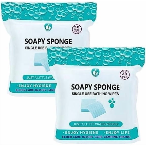 --Rinse Free Bathing Wipes (50-counts) Wipes For Adults Bathing--Extra Thick,No Shower Wipes for Adults no rinse,For the ,For the Injured,For the Bedridden,Also For